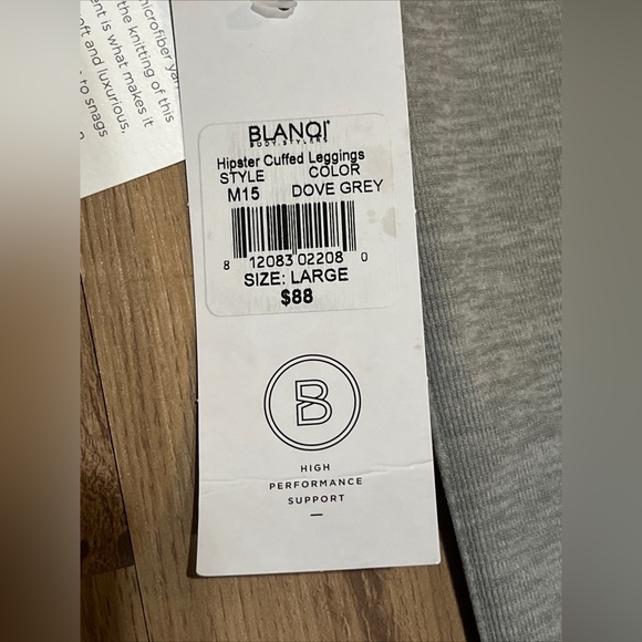 Blanqi Maternity Legging Compression Size L‎ Hipster Cuffed Dove Gray NEW - Picture 5 of 14